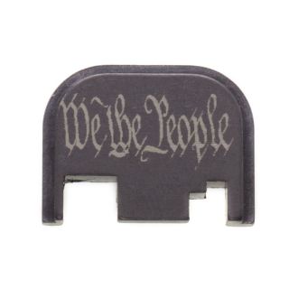 Glock Rear Slide Plate - We the People - Anodized Gray