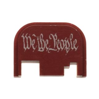 Glock Rear Slide Plate - We the People - Anodized Red