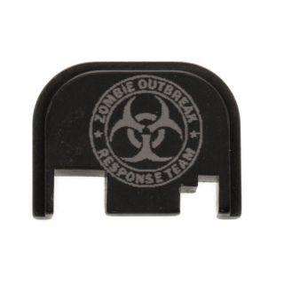 Glock Rear Slide Plate - Zombie Response Team - Anodized Black