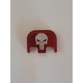 Glock Rear Slide Plate- *ORPH*  - Anodize Red Punisher, Gen 1-4