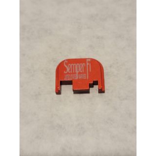 Glock Rear Slide Plate- *ORPH* - Semper Fi -Red- , Gen 1-4