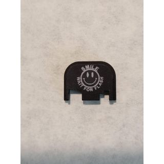 Glock Rear Slide Plate- *ORPH*  - Smile Wait for Flash, Gen 1-4 Black