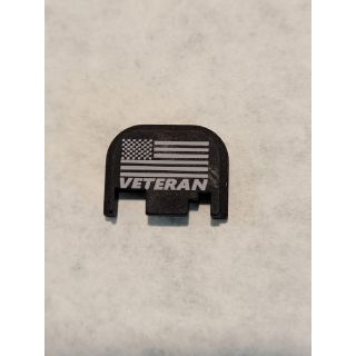 Glock Rear Slide Plate- *ORPH*  - American Veteran - Anodized Black, Gen 1-4