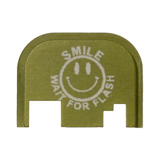 Glock Rear Slide Plate - Smile! - Anodized Green