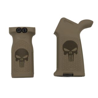Magpul MOE + RVG Grip Set - Punisher Skull - FDE