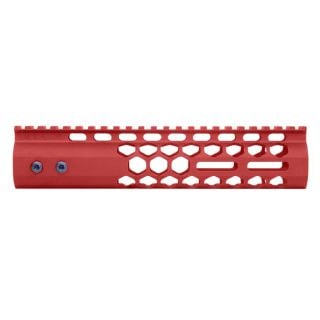 9″ Air Lite Honeycomb M-LOK Free Float Handguard - Custom Cerakote Firehouse Red