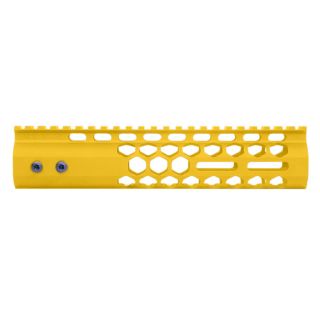 9″ Air Lite Honeycomb M-LOK Free Float Handguard - Custom Cerakote Sunflower Yellow