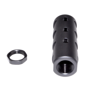 .30 cal 3 port Heavy Steel muzzle brake with Black Phosphate Finish 2.85" length  - AR-10/15  .30 cal  5/8x24 thread pattern