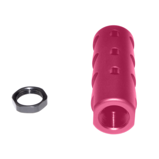 .30 Cal 3-Port Heavy Steel Muzzle Brake – Black Phosphate | AR-10 & AR-15, 5/8×24 - Cerakote Prison Pink