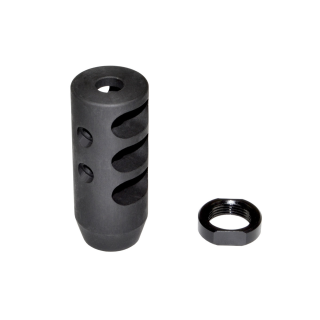.30 Cal 3-Port Muzzle Brake – Black Steel | AR-10 & AR-15, 5/8×24