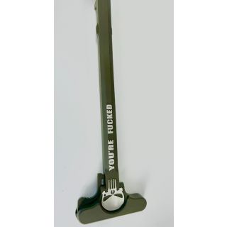 AR-15 Charging Handle - The Punisher - You're F*cked - Olive Drab Green