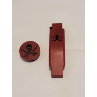 AR-15 - ORPH- Cerakote Red -Jolly Roger  2 PC Combo-Trigger Guard And Forward Assist Cap