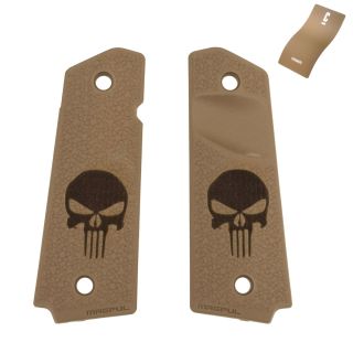 MOE 1911 Grip Panels - Punisher Skull - Cerakote Magpul FDE