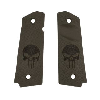 MOE 1911 Grip Panels - Punisher Skull - Olive Drab Green