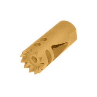 .30 Cal Competition Recoil Compensator / Muzzle Brake – AR-10 & AR-15 | 5/8×24 - Cerakote Gold