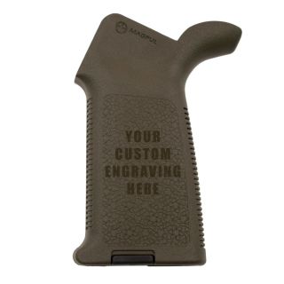 AR-15 Magpul MOE Grip - Custom Laser Engraved - OD Green