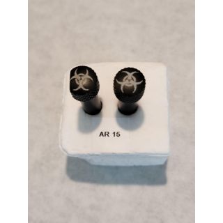 AR-15 Extended Takedown Pins -ORPH- Anodized -Black Bio Hazzard Blemished