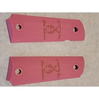 1911 Grip Panels *ORPH*  - Country Girl Can Survive engraved on Pink (Blemished)