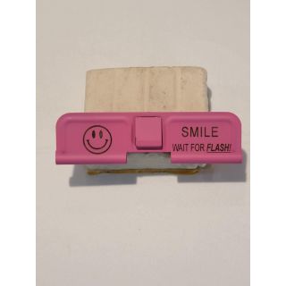 AR-15 Dust Cover - *ORPH*- Smile Wait for Flash - Cerakote Pink, Blemished