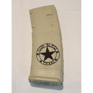 AR-15 PMAG MOE - *ORPH* God Bless Texas  -  (30 Round) Tan Sample