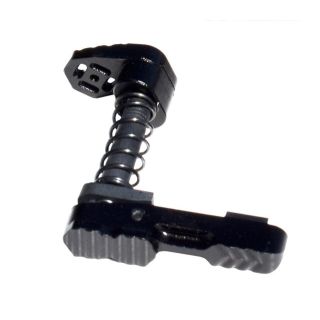 Presma AR-15 DPMS AR 308 Ambidextrous Extended Modular Magazine Release & Catch Button, Anodized Black