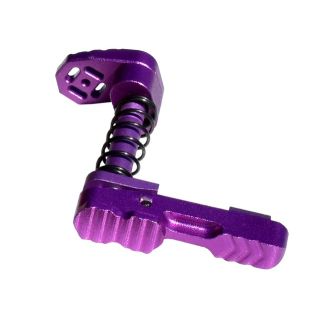 Presma AR-15 DPMS AR 308 Ambidextrous Extended Modular Magazine Release & Catch Button, Anodized Purple