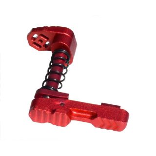 Presma AR-15 DPMS AR 308 Ambidextrous Extended Modular Magazine Release & Catch Button, Anodized Red