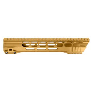 M-LOK Free Float Slant Cut Quad Rail Handguard for AR-15 | Gold