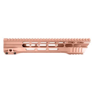 M-LOK Free Float Slant Cut Quad Rail Handguard for AR-15 | Rose Gold