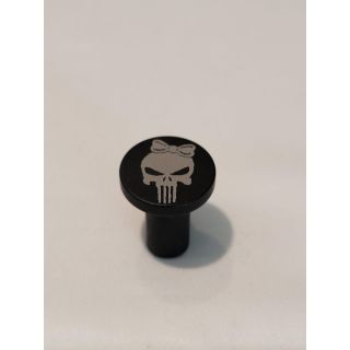 Extended Threaded Magazine Release Button - *ORPH*  Punisher Girl- Black