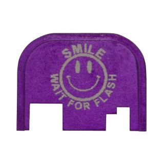 Glock Rear Slide Plate - Smile! - Anodized Purple