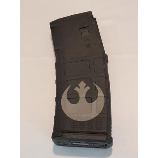 AR-15 PMAG MOE - *ORPH* Rebel - Black (30 Round) Both side lasered
