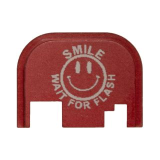 Glock Rear Slide Plate - Smile! - Anodized Red