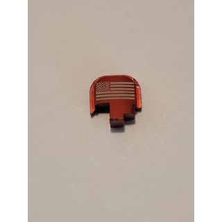 S&W Shield - Rear Slide Plate-ORPH - American Flag - Anodized Red -Blemished