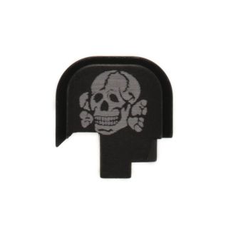 S&W Shield - Rear Slide Plate - Death's Head - Anodized Black
