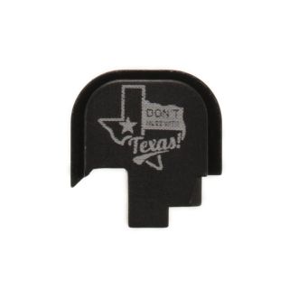 S&W Shield - Rear Slide Plate - Don't Mess with Texas - Anodized Black