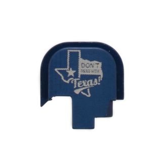 S&W Shield - Rear Slide Plate - Don't Mess with Texas - Anodized Blue