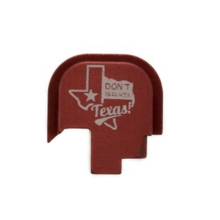 S&W Shield - Rear Slide Plate - Don't Mess with Texas - Anodized Red