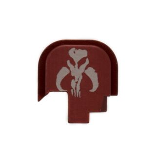 S&W Shield - Rear Slide Plate - Mandalorian Skull - Anodized Red