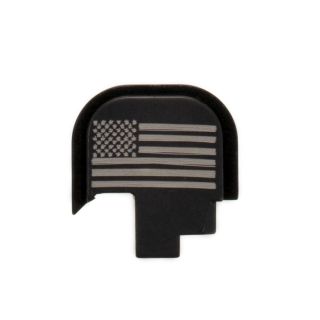 S&W Shield - Rear Slide Plate - USA Flag - Anodized Black