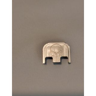 Glock Rear Slide Plate- *ORPH*  - Anodize Silver Punisher, Gen 1-5