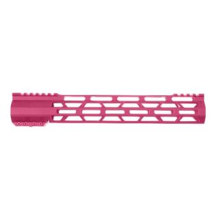 12.5" Super Light Slim Free Float M-LOK Handguards with Partial Top Rail, AR-15 223/5.56 - Cerakote Prison Pink