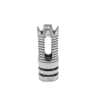 AR-15 Long Slot Stainless Steel Muzzle Brake 1/2x28 thread pattern