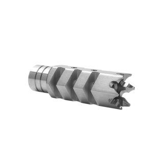 AR-15/.223/5.56 Shark Stainless Steel Muzzle Brake 1/2x28 Thread Pattern