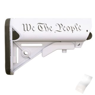 Sopmod style adjustable stock - We The People - Cerakote Bright White