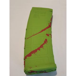 AR-15 PMAG MOE - *ORPH* Zombie -  (30 Round) . Cerakote Zombie Green W/Blood splatter