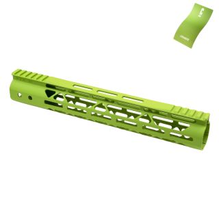AR-15 15" Mod Lite Skeletonized M-LOK Free Float Handguard - Cerakote Zombie Green