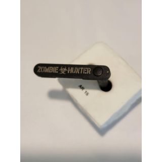 AR-15 Magazine Catch - *ORPH* Lasered Zombie Hunter on Face Sample