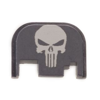 Tactical Skull PUNISHER Design Slide Cover Plate Fits Glock by Fixxxer Most Modl 