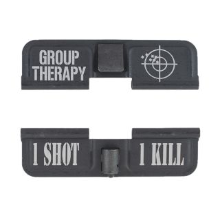 AR-15 Dust Cover - Group Therapy - 1 Shot 1 Kill - Phosphate Black
